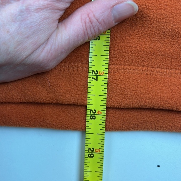 Men's Eddie Bauer burnt orange fleece  sweater - Picture 8 of 11